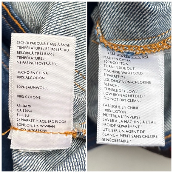 Urban Outfitters BDG Eleanor Plunging Dark Wash Blue Denim Jean Jumpsuit Size 2 - Picture 11 of 15